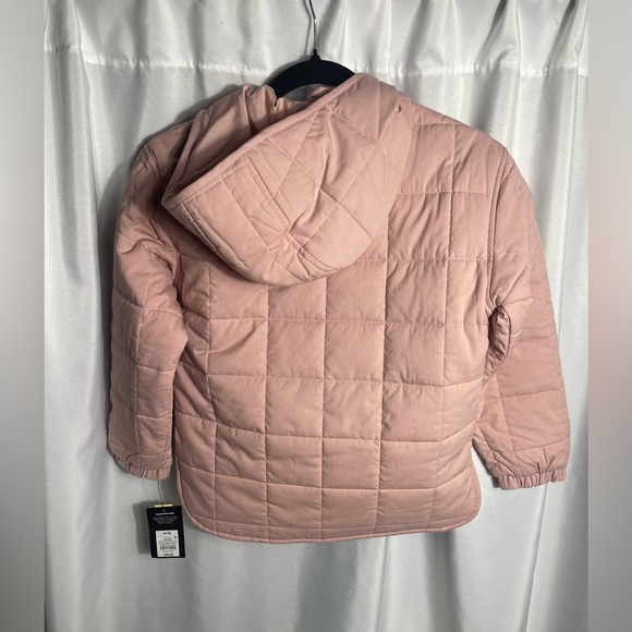 Art Class Girls Size M 8 Pink Quilted Hoodie Kangaroo Pockets Snap Collar NWT - Picture 8 of 16
